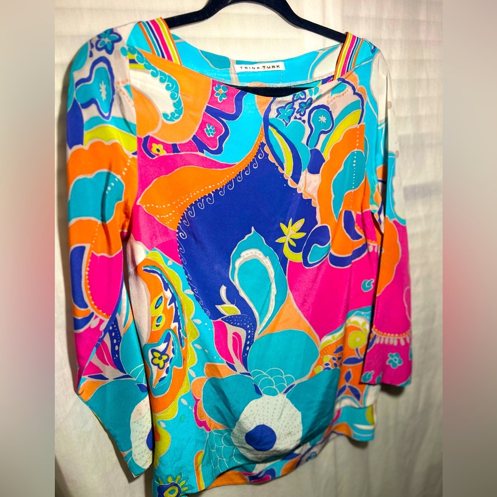 BEAUTIFUL RETRO Trina Turk multicolor top
